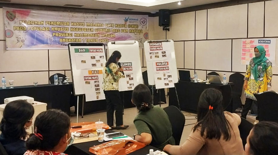 Dinkes Lakukan Pelatihan Penemuan Kasus Malaria oleh Kader pada Populasi Khusus Kab. Gunung Mas dan Kapuas