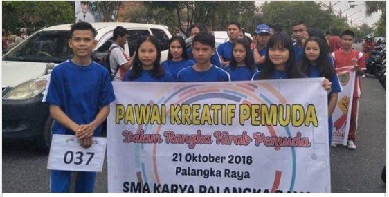 Pawai Pemuda Kreatif Diikuti Ribuan Pemuda di Palangka Raya