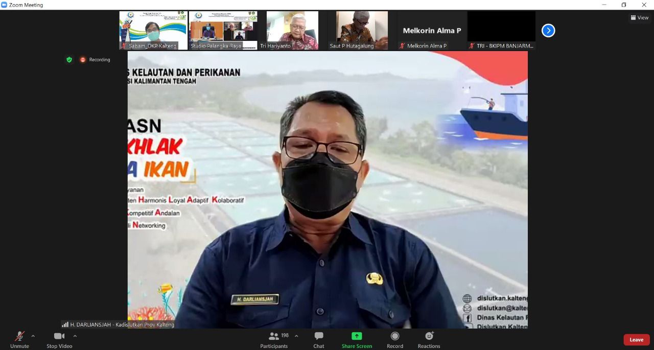 Kadislutkan Prov. Kalteng Hadiri FGD BKIPM sebagai QA Produk Perikanan Budidaya di Provinsi Kalimantan Tengah