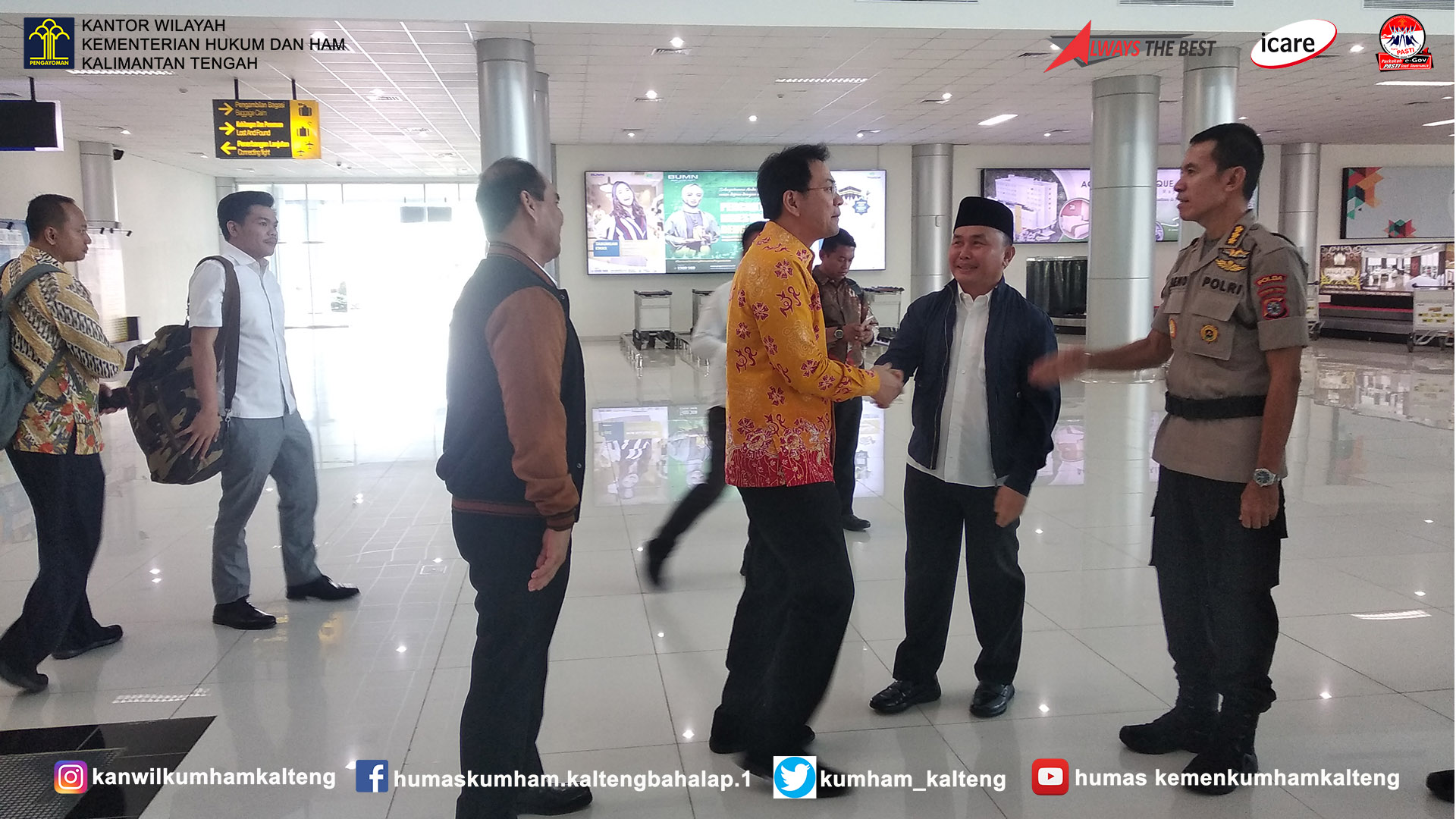 Tiba di Bandara, Wakil Ketua DPR RI Bidang Politik dan Keamanan Disambut Kakanwil dan Gubernur Kalteng