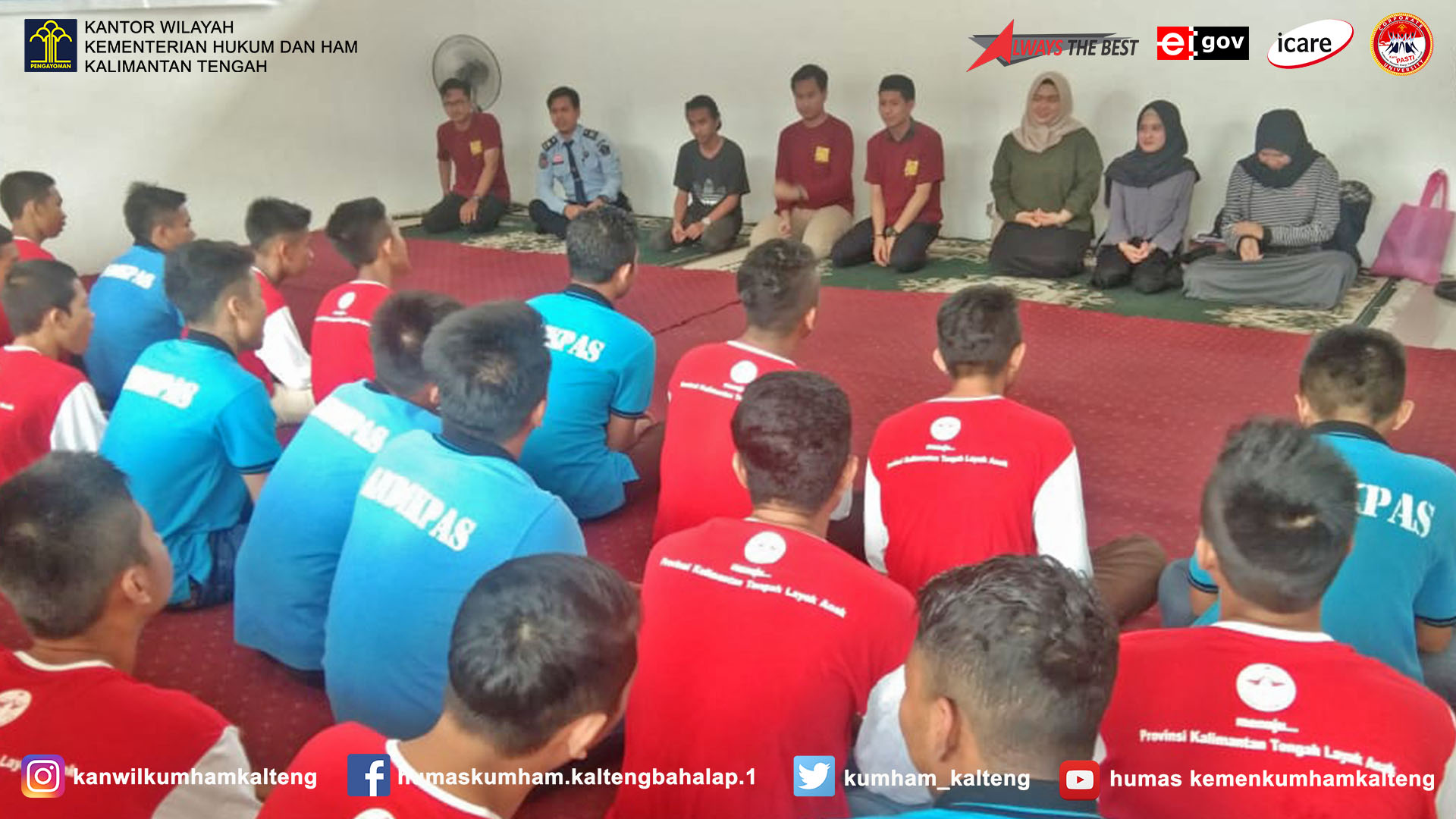 Memberikan Permainan Edukasi Komunitas Betang Muda Peduli Palangka Raya Kunjungi LPKA