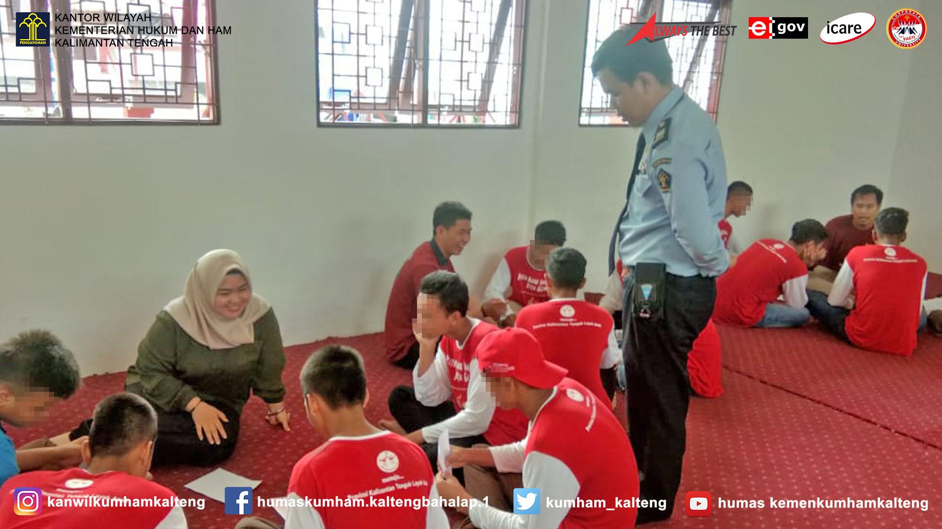 Memberikan Permainan Edukasi Komunitas Betang Muda Peduli Palangka Raya Kunjungi LPKA