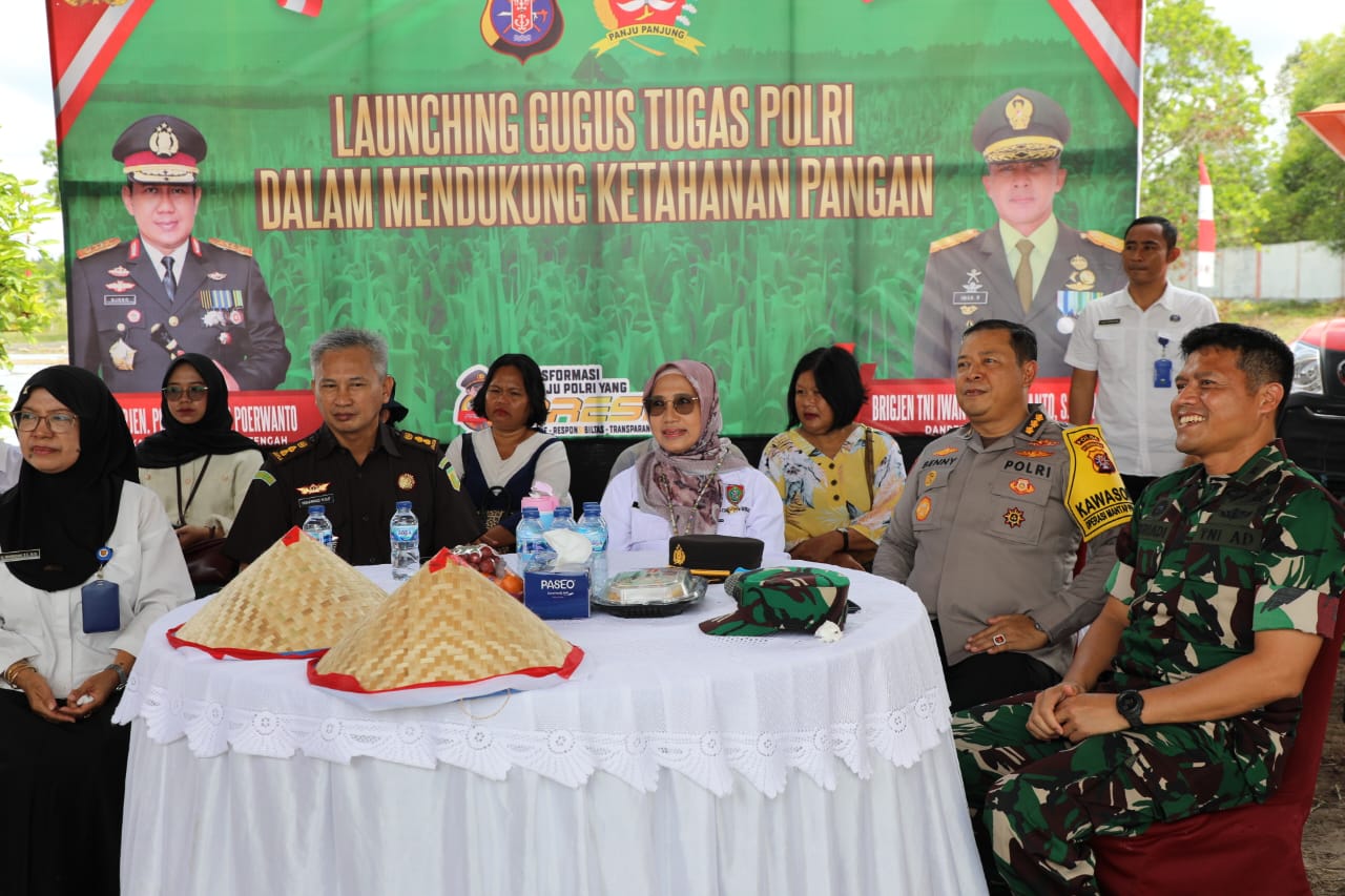 Dinas TPHP Prov. Kalteng Dukung Olah Lahan SPN Tjilik Riwut dan Launching Gugus Tugas Polri Dalam Mendukung Ketahanan Pangan