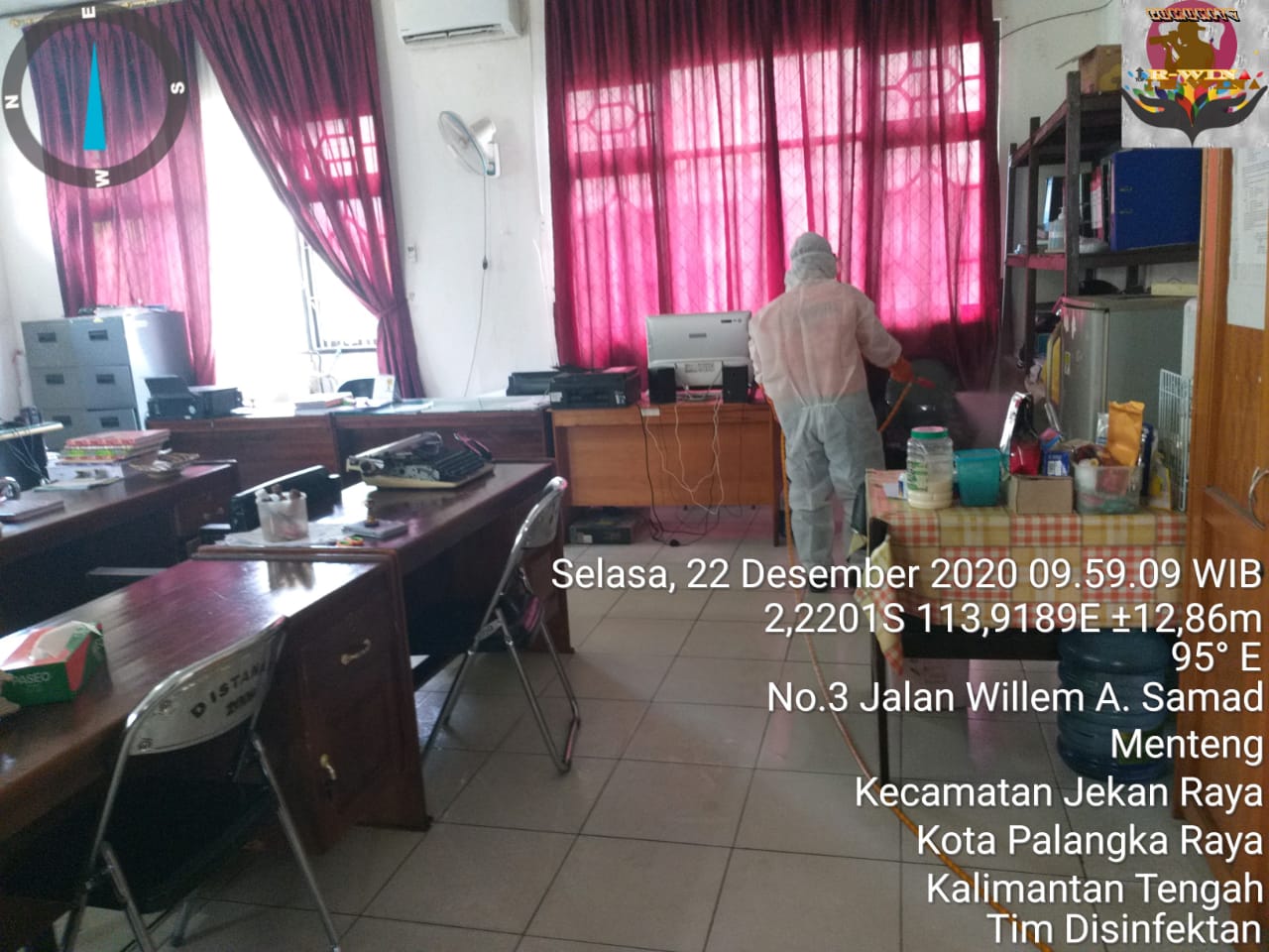 Penerapan Protokol Kesehatan di Lingkungan Dinas Ketahanan Pangan Provinsi Kalimantan Tengah