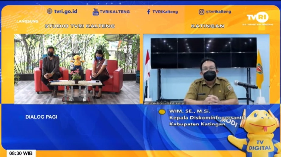Kadis Kominfopersantik Katingan Jadi Narasumber SPBT TVRI Kalteng