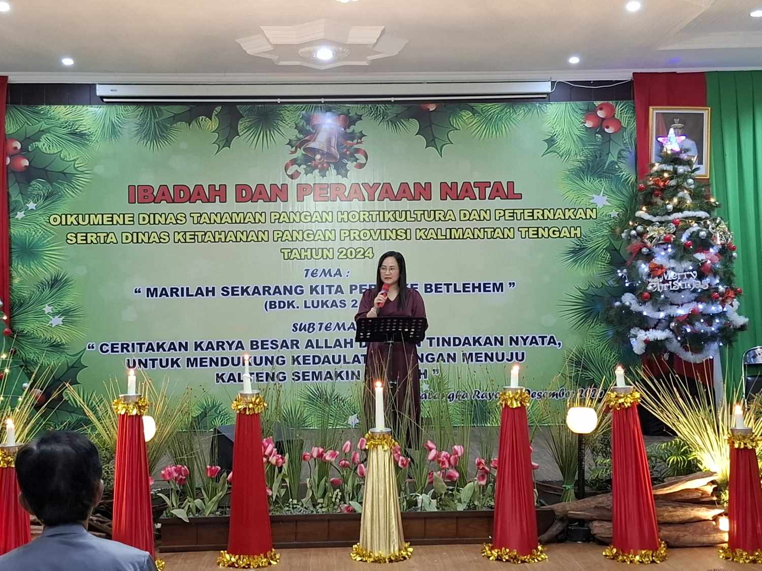 Segenap ASN dan Pensiunan Dinas TPHP dan Dinas Ketahanan Pangan Prov. Kalteng Rayakan Natal dengan Sukacita