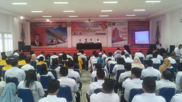 Wujudkan Kinerja ASN 2019 Yang Pasti Maju Bersama dan Berintegritas, Kanwil Kemenkumham Kalteng Laksanakan Rapat Koordinasi Internal