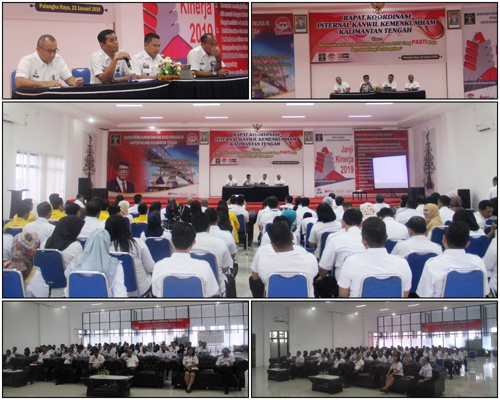 Wujudkan Kinerja ASN 2019 Yang Pasti Maju Bersama dan Berintegritas, Kanwil Kemenkumham Kalteng Laksanakan Rapat Koordinasi Internal