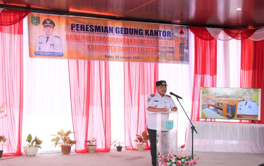 Resmikan Gedung Baru Kantor BPBD, Pj Bupati Barsel Minta Utamakan Kesiapsiagaan Personel