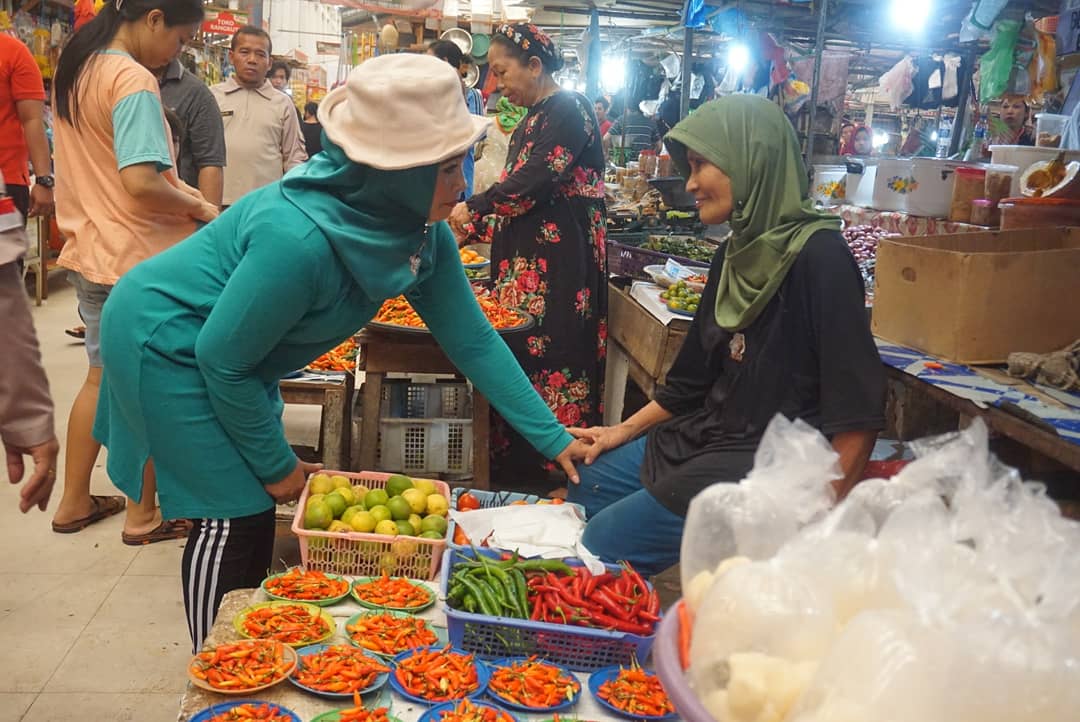 Wakil Walikota Blusukan di Pasar Kahayan