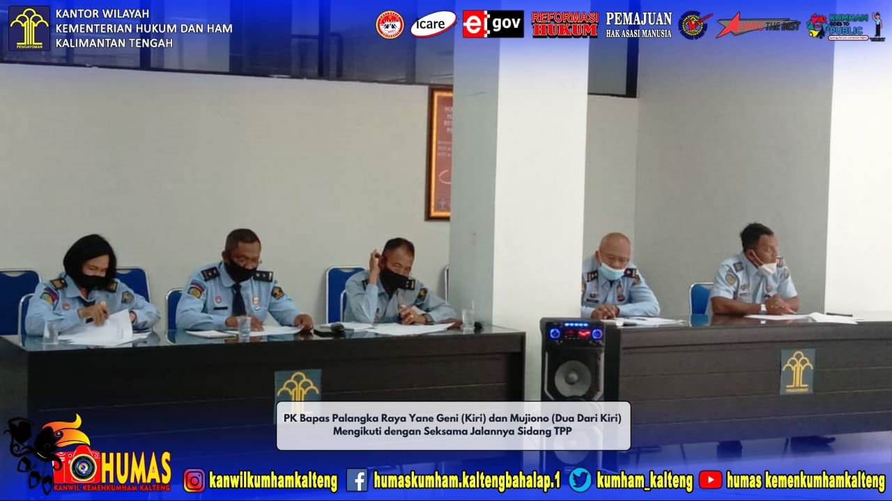 Bahas Pemindahan WBP, PK Bapas Palangka Raya Ikuti TPP Kanwil 