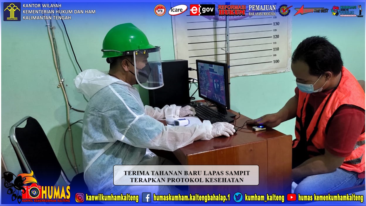 Terima Tahanan Baru Lapas Sampit Terapkan Protokol Kesehatan