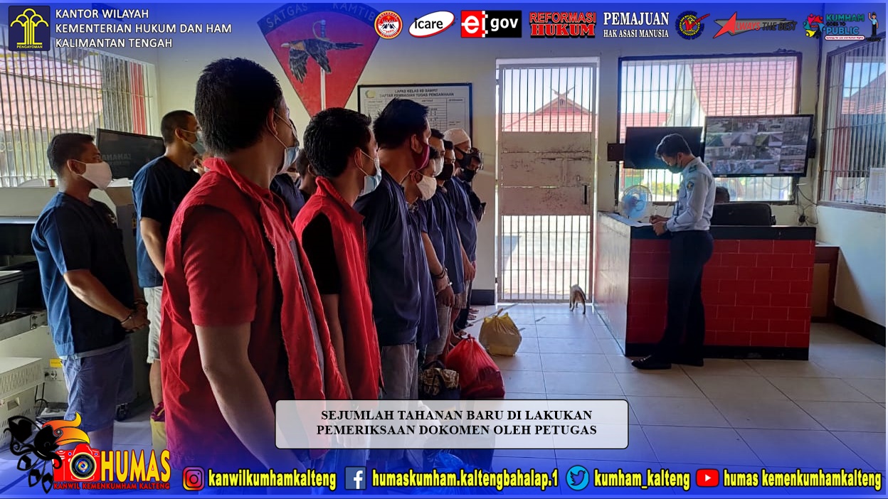 Terima Tahanan Baru Lapas Sampit Terapkan Protokol Kesehatan