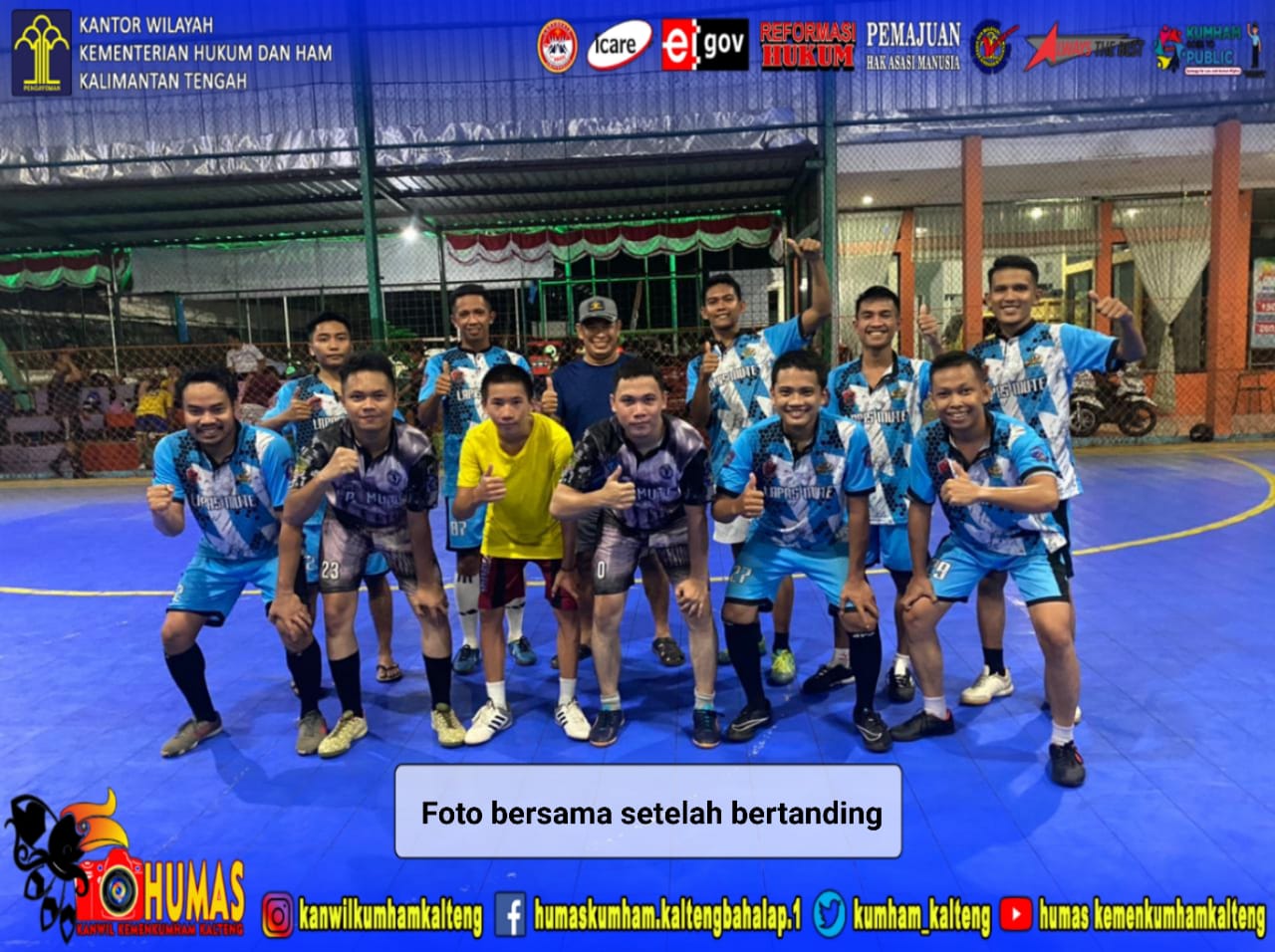 Jalin Sinergitas Bidang Olahraga, Lapas Muara Teweh Tanding Futsal Lawan Kejari Barito Utara