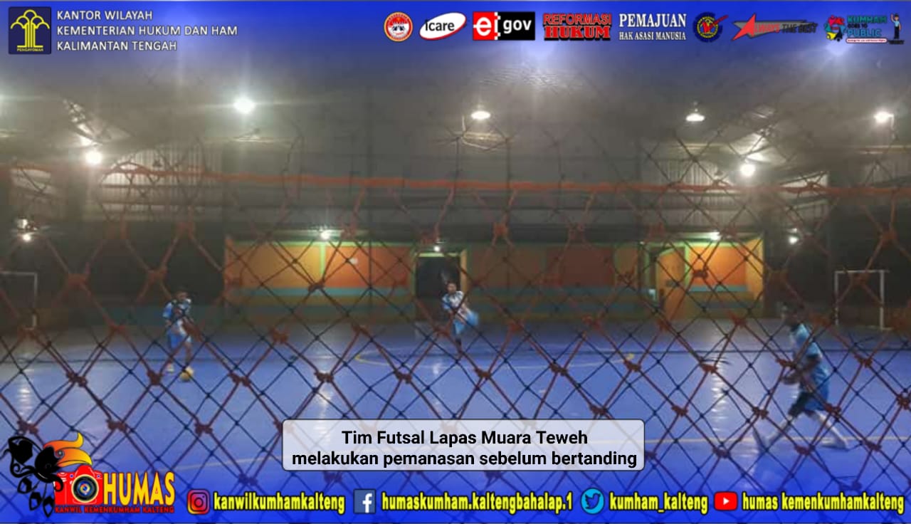 Jalin Sinergitas Bidang Olahraga, Lapas Muara Teweh Tanding Futsal Lawan Kejari Barito Utara