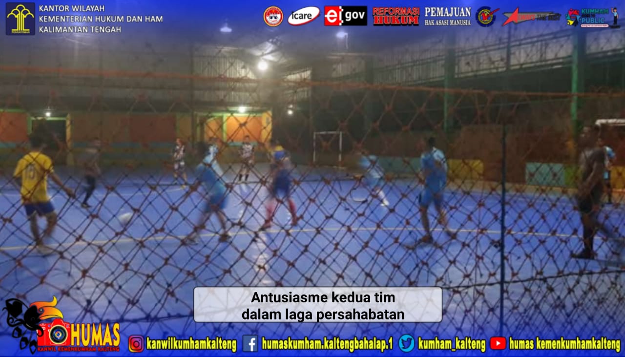 Jalin Sinergitas Bidang Olahraga, Lapas Muara Teweh Tanding Futsal Lawan Kejari Barito Utara