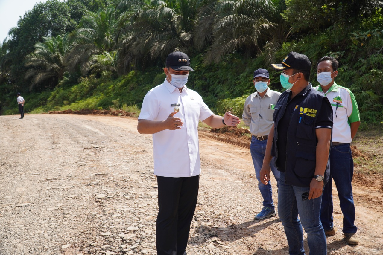 Bupati Tinjau Perbaikan Jalan Simpang Sepaku - Simpang Perigi