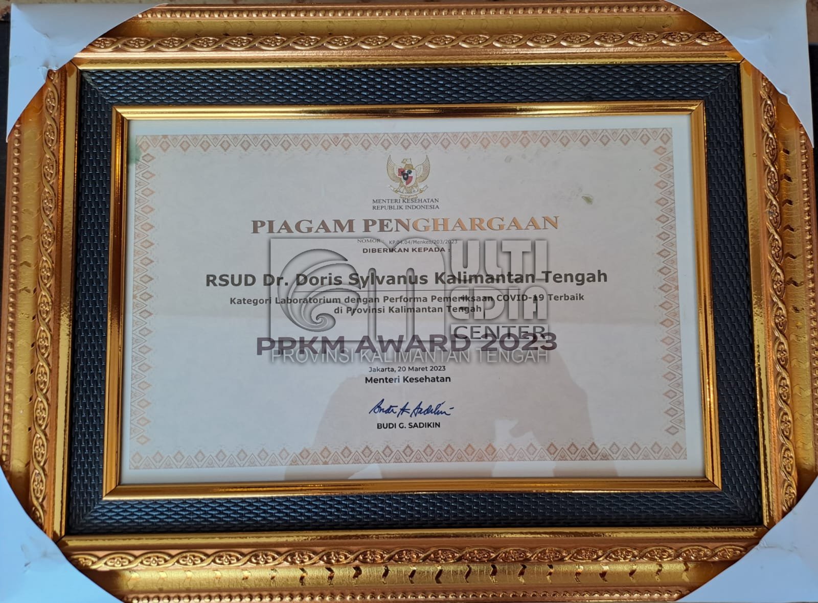 RSUD dr. Doris Sylvanus Dapat Penghargaan PPKM Award 2023