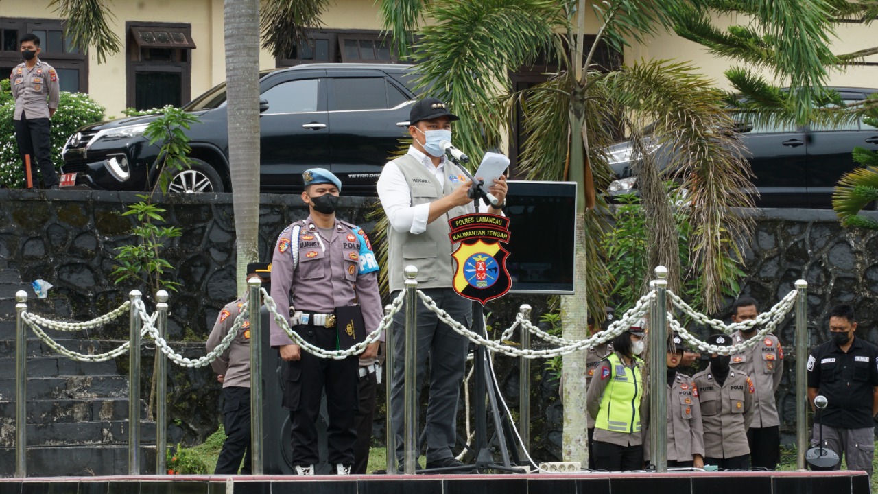 Sambut Idulfitri 1443 H, Polres Lamandau Gelar Apel Pasukan Operasi Ketupat Telabang 2022