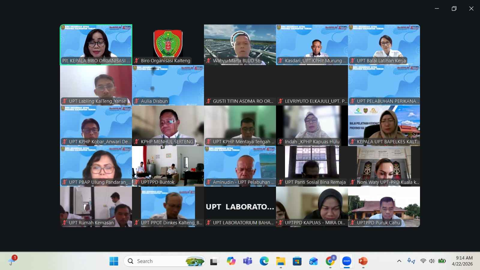 Evaluasi UPTD dan Cabang Dinas, Perkuat Pelayanan Publik dan Dorong PAD Kalteng