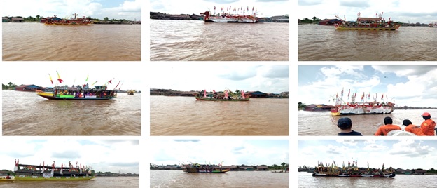 Semarakkan Hari Jadi ke 66 Provinsi Kalteng, DPMPTSP Prov. Kalteng Ikuti Lomba Perahu Hias