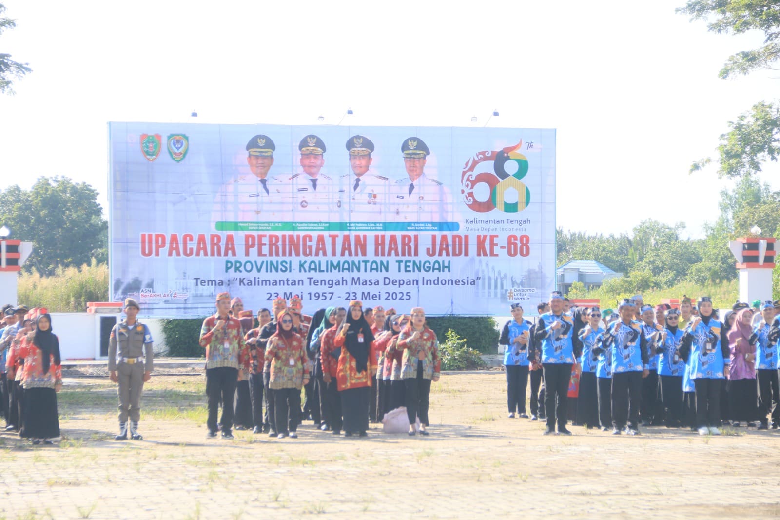 Wakil Bupati Seruyan Pimpin Upacara Peringatan Hari Jadi ke-68 Kalimantan Tengah