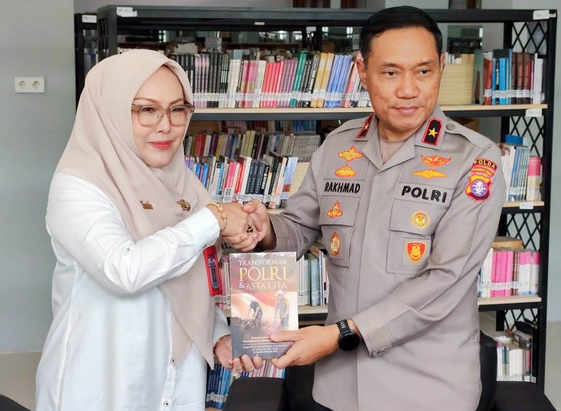 Gandeng Stakeholder Tingkatkan Gerakan Literasi, Kadispursip Kalteng Adiah Chandra Sambut Kunjungan Wakapolda