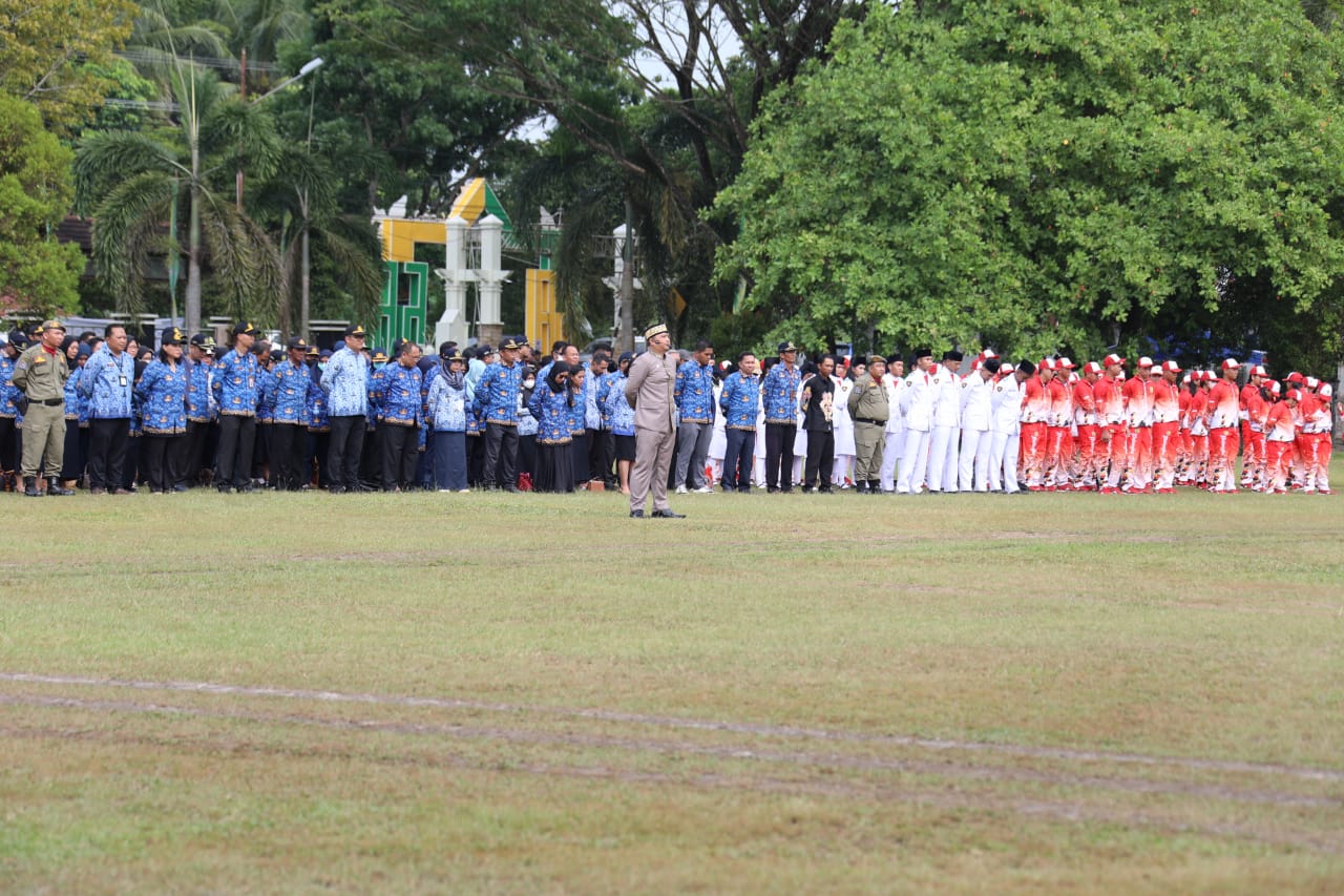 Wagub Edy Pratowo Pimpin Upacara Harjad Ke-58 Pemkot Palangka Raya dan Harjad ke-66 Kota Palangka Raya