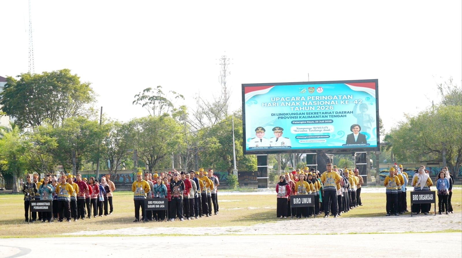 Sekda Kalteng Pimpin Upacara Hari Anak Nasional, Tekankan Perlindungan Anak sebagai Tanggung Jawab Bersama   