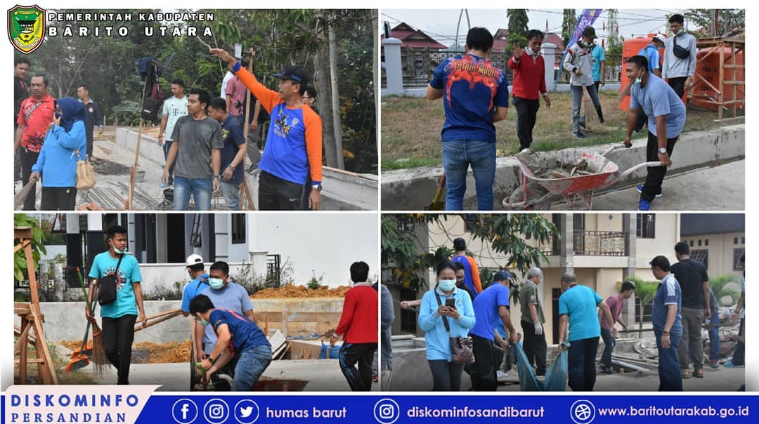 Wakil Bupati Barito Utara Pimpin Kerja Bhakti Jum`at Bersih