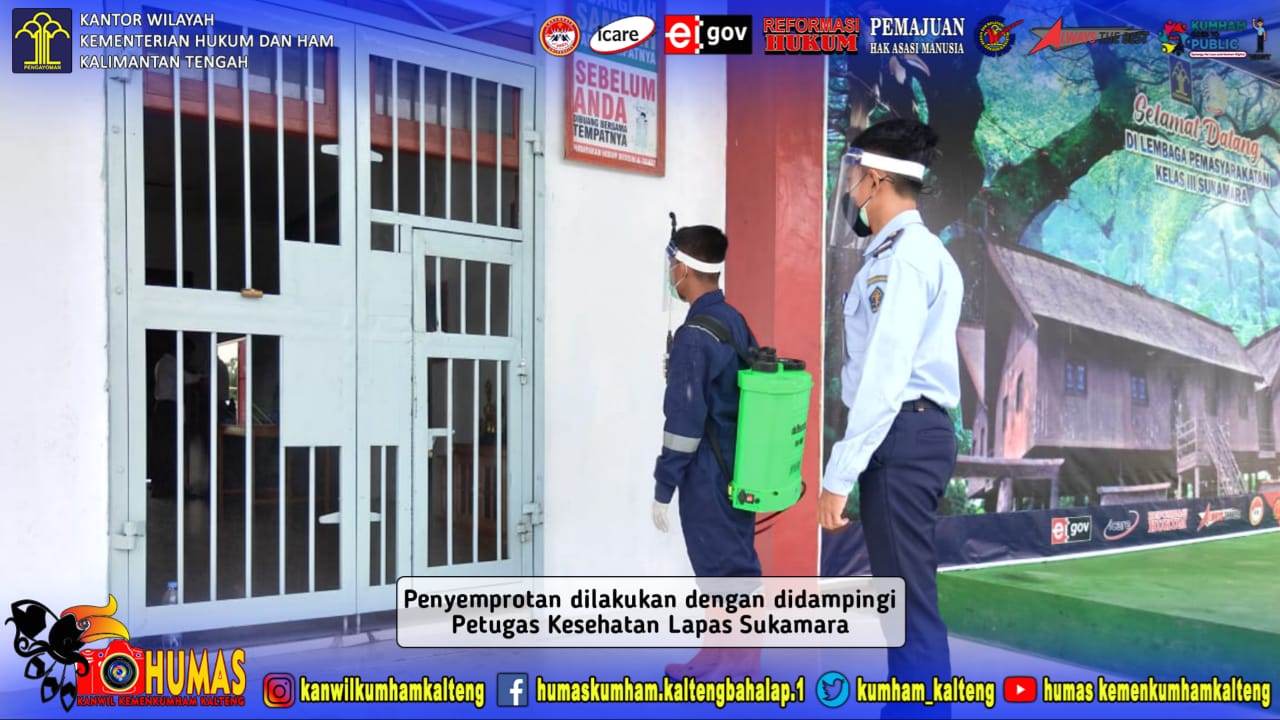 Jamin Lingkungan Steril, WBP Lakukan Kembali Penyemprotan Disinfektan