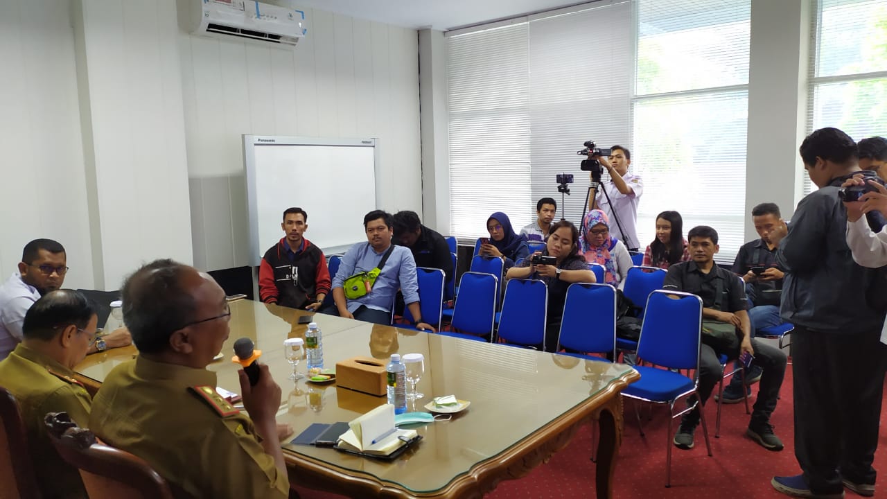 Paparkan Penanganan Karhutla di Kalteng, Kadis Perkebunan, Kepala Pelaksana BPB-PK, BMKG Konferensi Pers di Media Center