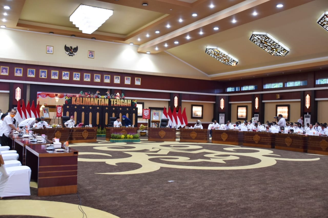 Gubernur Kalteng Hadiri Rapat Kerja Penyelenggaraan Pemerintah Desa Angkatan III Tahun 2020