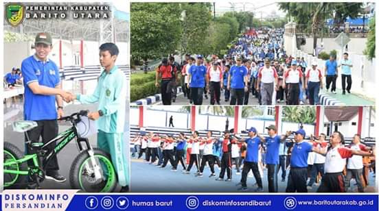 Ribuan Pelajar Ikuti Jalan Sehat dan Senam Massal HAORNAS