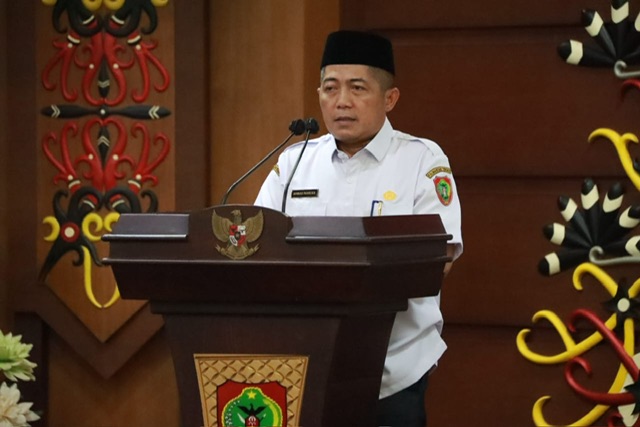 Plt. Kepala Biro Kesra Ahmad Pahruka Lepas Kafilah Kalteng Ikuti Ajang FASI XII Tingkat Nasional