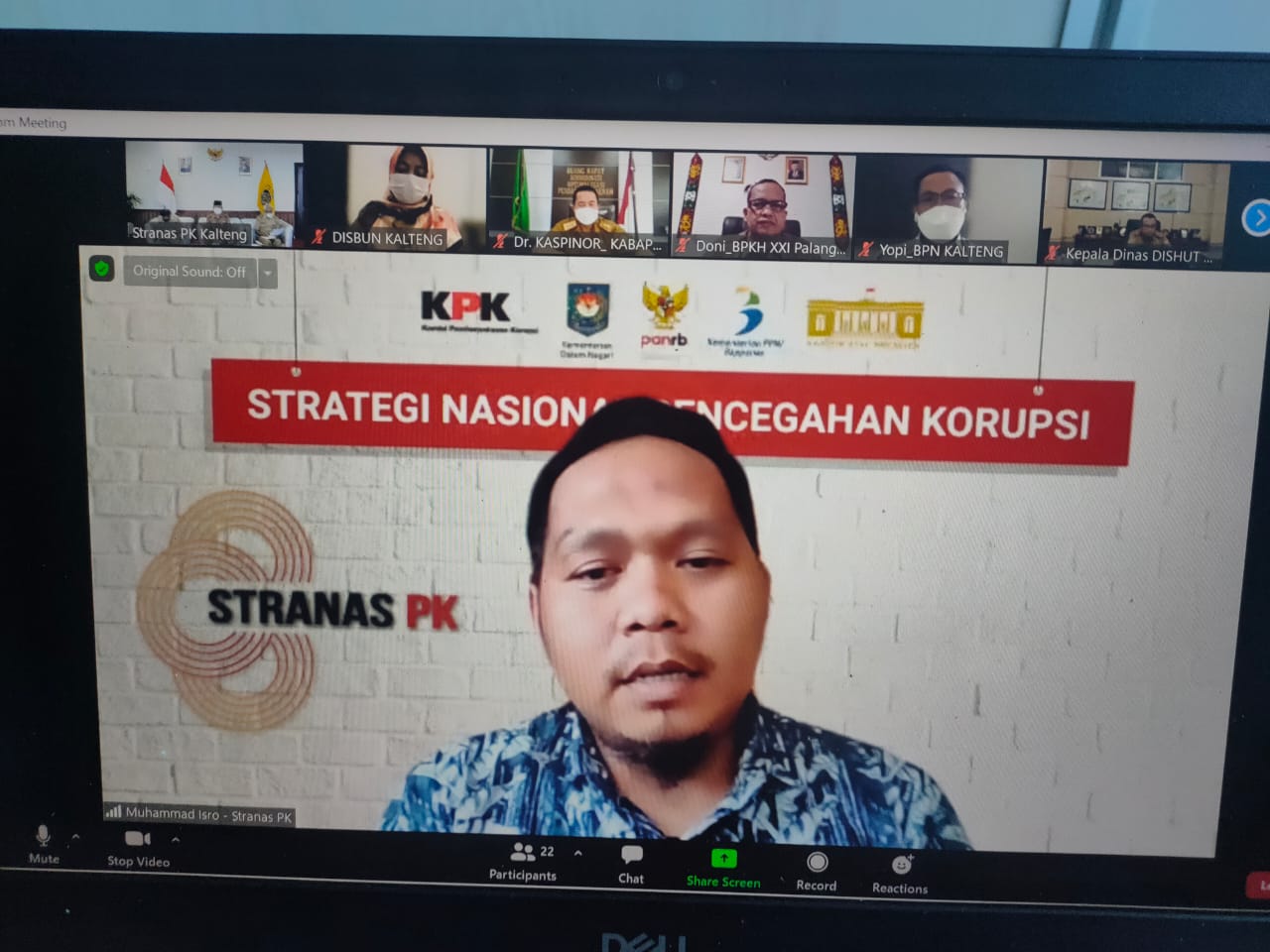 Rapat Persiapan Percepatan Pelaksanaan Stranas PK di Prov Kalteng