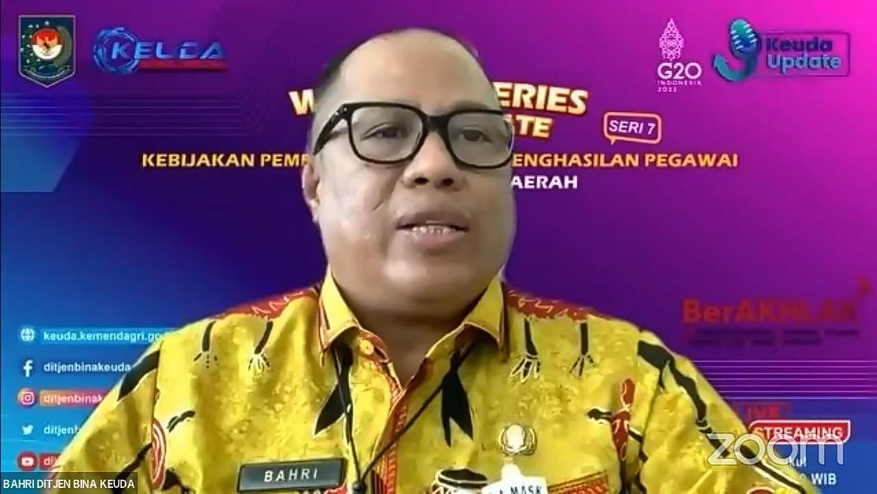 Pj. Sekda Kalteng Hadiri Webinar Seri 7 Kebijakan Pemberian TPP Pada Pemda 