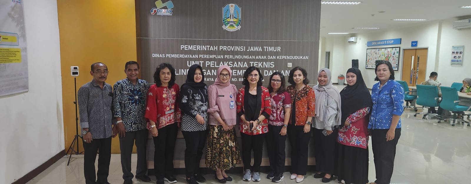 Dinas P3APPKB Prov. Kalteng Kunjungan Kerja ke Dinas P3AK dan UPT PPA Prov. Jatim