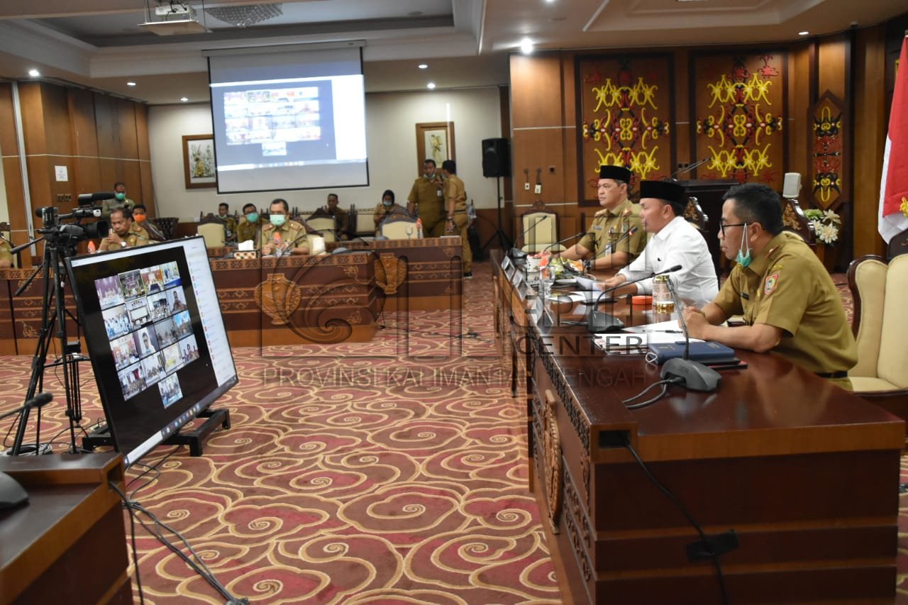 Percepatan Penanganan Covid-19, Gubernur Gelar Vicon Bersama Kepala Daerah