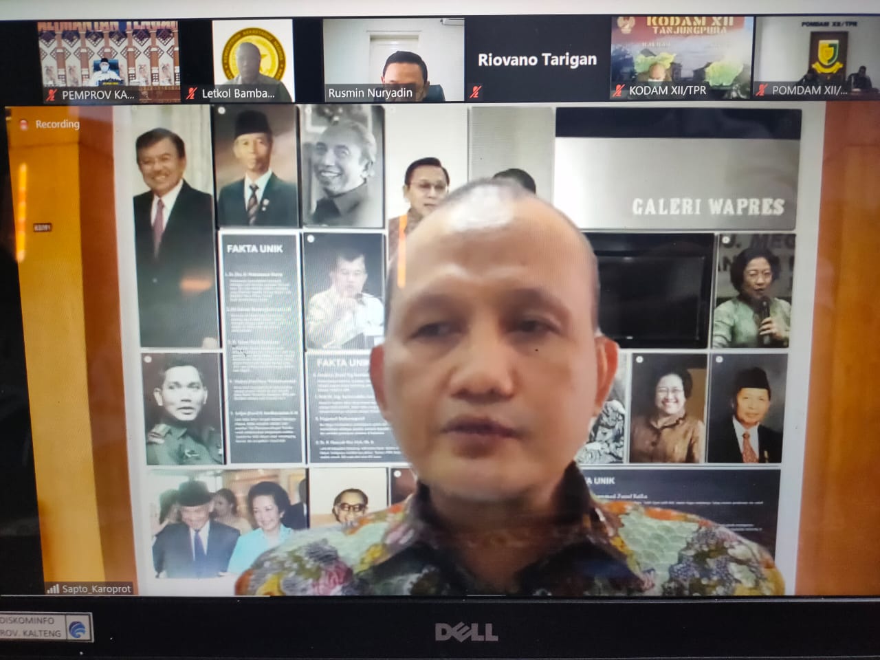 Sekda Fahrizal Fitri Hadiri Rapat Koordinasi Persiapan Kunjungan Kerja Wakil Presiden RI ke Provinsi Kalteng