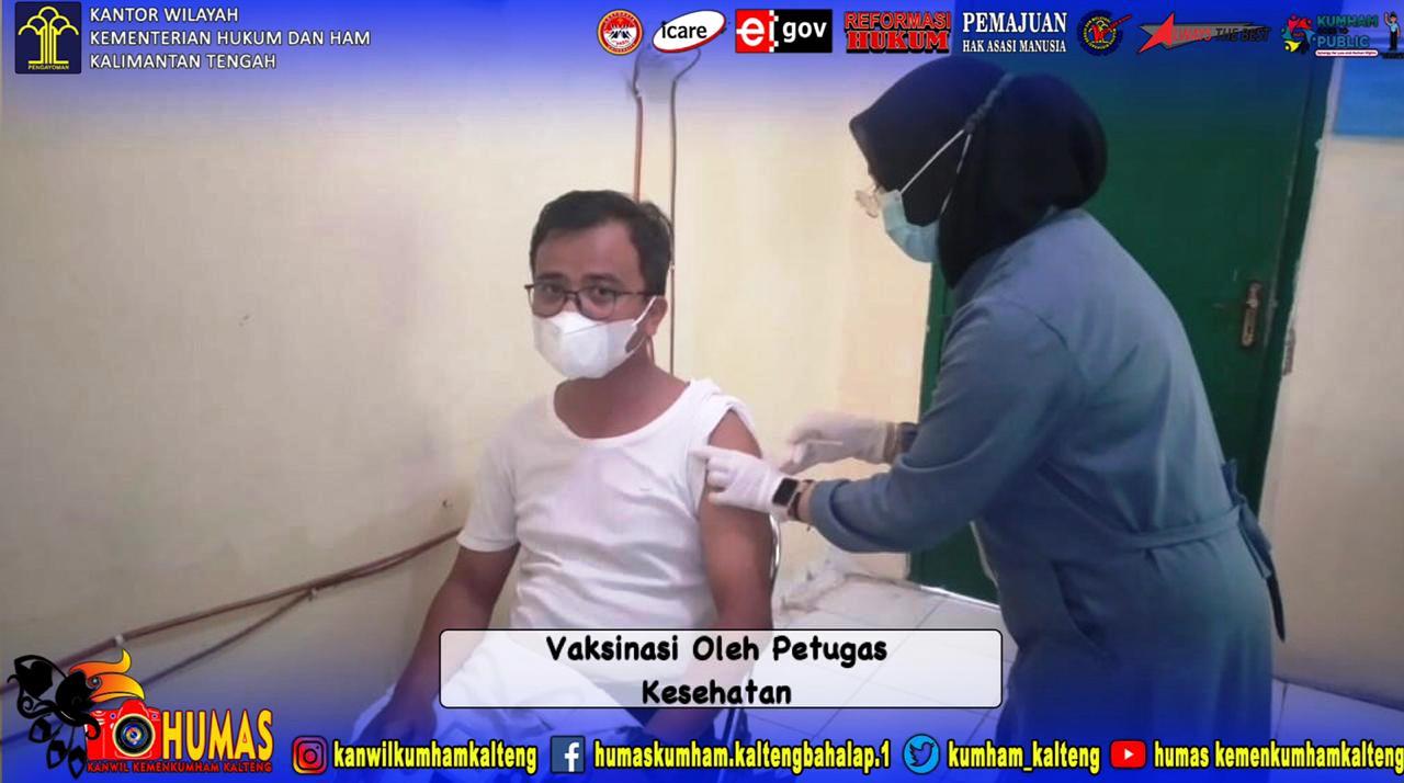Pegawai Bapas Pangkalan Bun Antusias Ikuti vaksinasi Covid-19 Dosis II