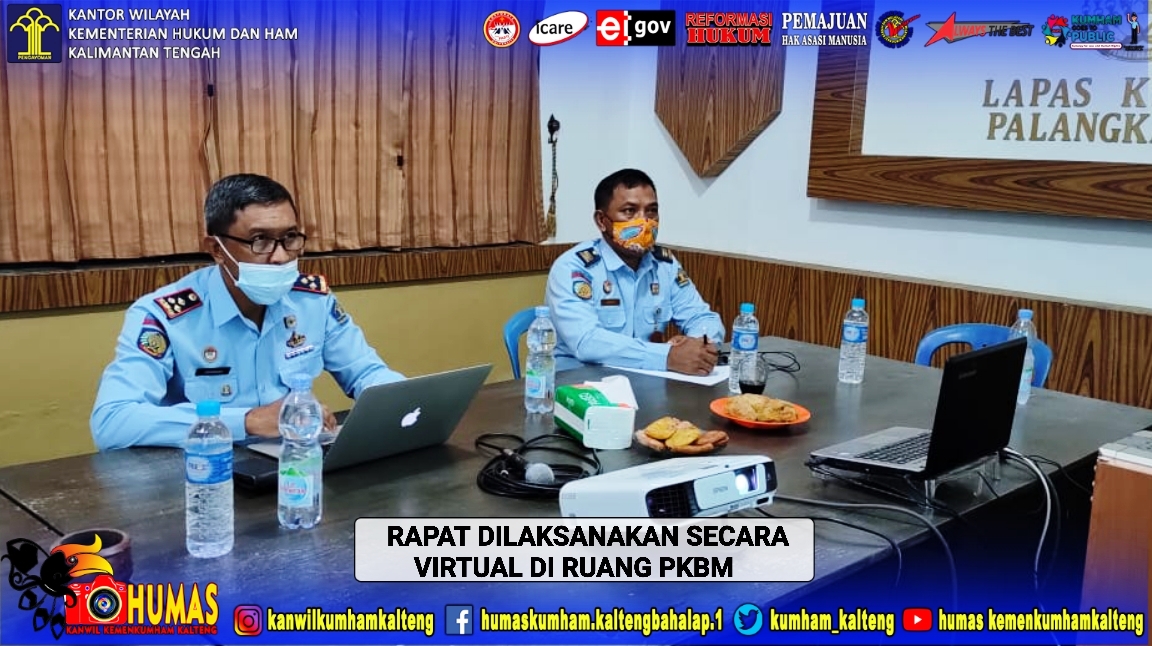 Lapas Palangka Raya Ikuti Rapat Sinergitas dan Sinkronisasi Pembinaan Napiter Secara Virtual