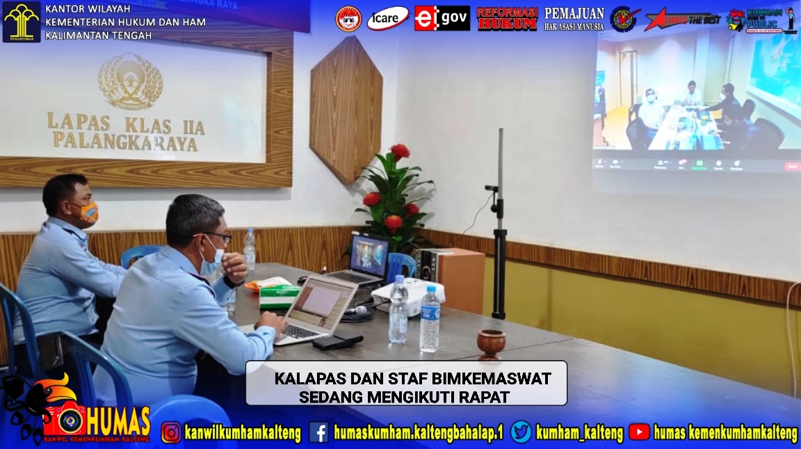 Lapas Palangka Raya Ikuti Rapat Sinergitas dan Sinkronisasi Pembinaan Napiter Secara Virtual