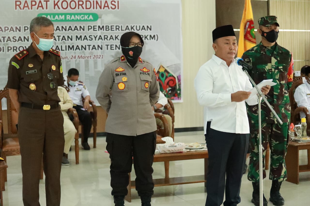 Gubernur Kalteng : PPKM Mikro Diharapkan Dapat Memutus Penyebaran Covid-19, Memulihkan Kesehatan Masyarakat  dan Memulihkan Perekonomian Kalteng