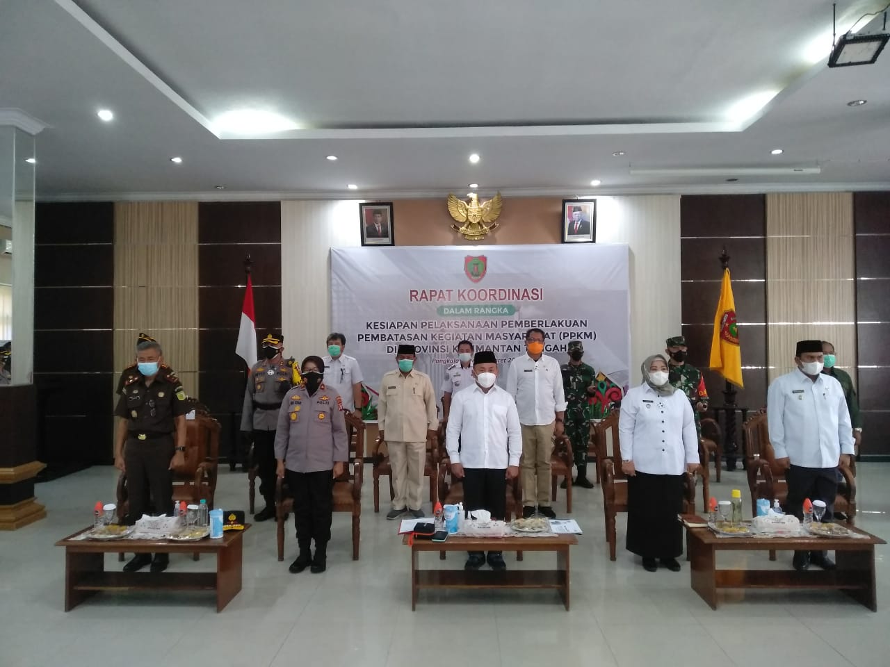 Gubernur H. Sugianto Sabran Pimpin Rapat Koordinasi  Pemberlakuan Pembatasan Kegiatan Masyarakat di Wilayah Provinsi Kalteng