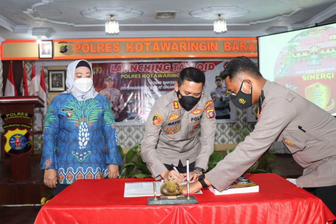 Bupati Kobar Hadiri Syukuran HUT Ke-27 Polda Kalteng dan Launching Tabloid Kobar Daktasi