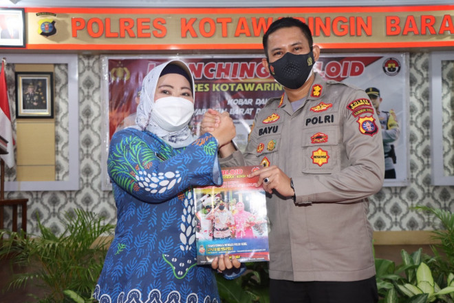 Bupati Kobar Hadiri Syukuran HUT Ke-27 Polda Kalteng dan Launching Tabloid Kobar Daktasi