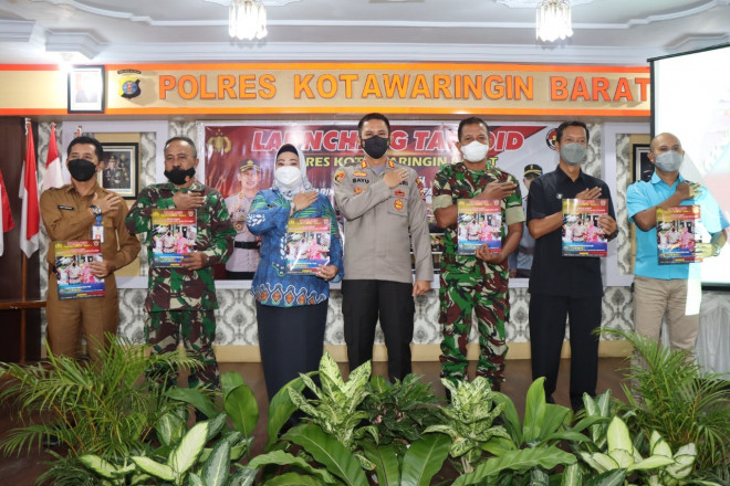 Bupati Kobar Hadiri Syukuran HUT Ke-27 Polda Kalteng dan Launching Tabloid Kobar Daktasi