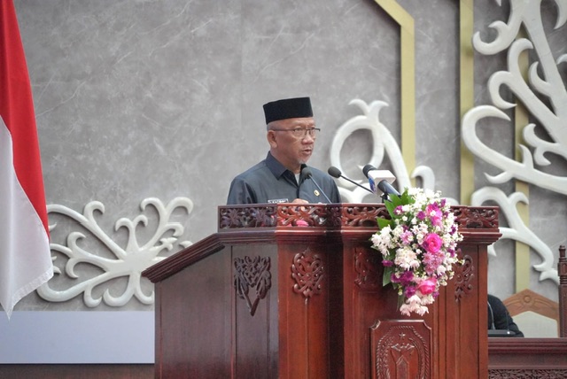Plt. Sekda H.M Katma F. Dirun Sampaikan Pidato LKPJ Gubernur Kalteng Akhir Tahun Anggaran 2024 
