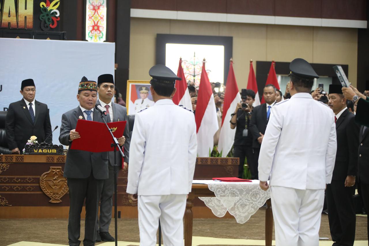 A.n Presiden RI, Gubernur Agustiar Sabran Lantik Bupati dan Wakil Bupati Lamandau Masa Jabatan Tahun 2025-2030